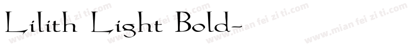 Lilith Light Bold字体转换